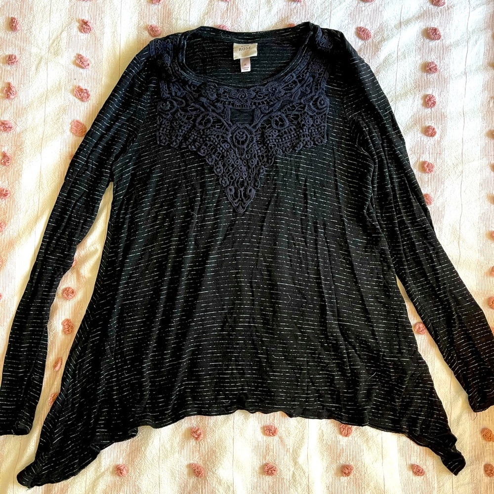 Embroidered Long Sleeve Shirt
